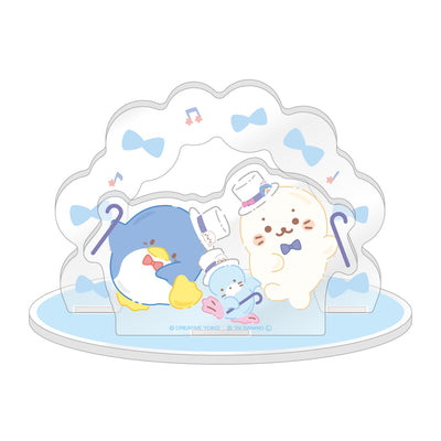 しろたん × はぴだんぶい アクリルジオラマ / しろたん×タキシードサム