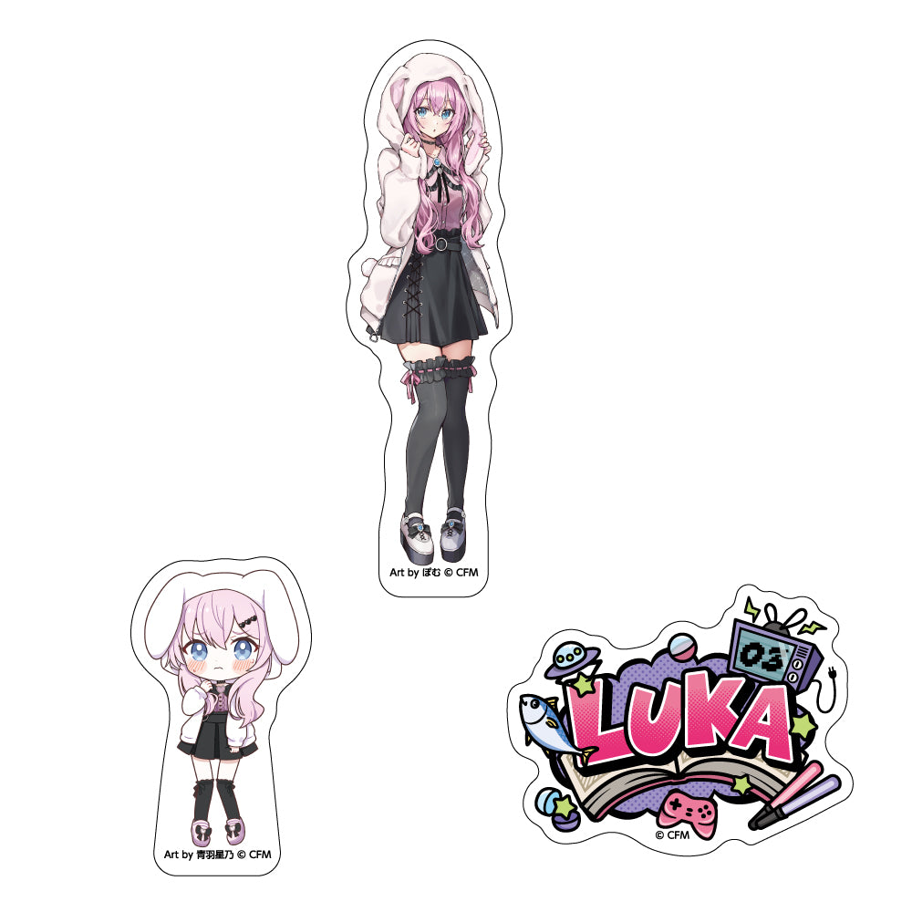 ステッカー3枚セット akiba culture fashion / 巡音ルカ