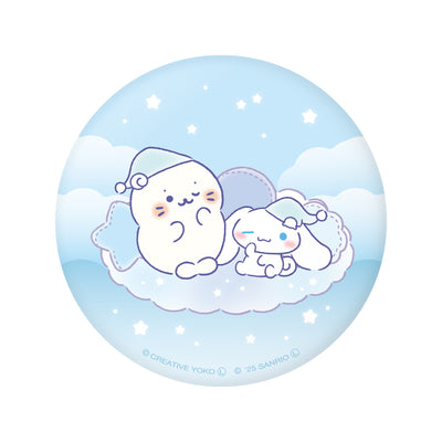 しろたん × サンリオキャラクターズ vol.3 ぷにぷに缶バッジ / しろたん×シナモロール