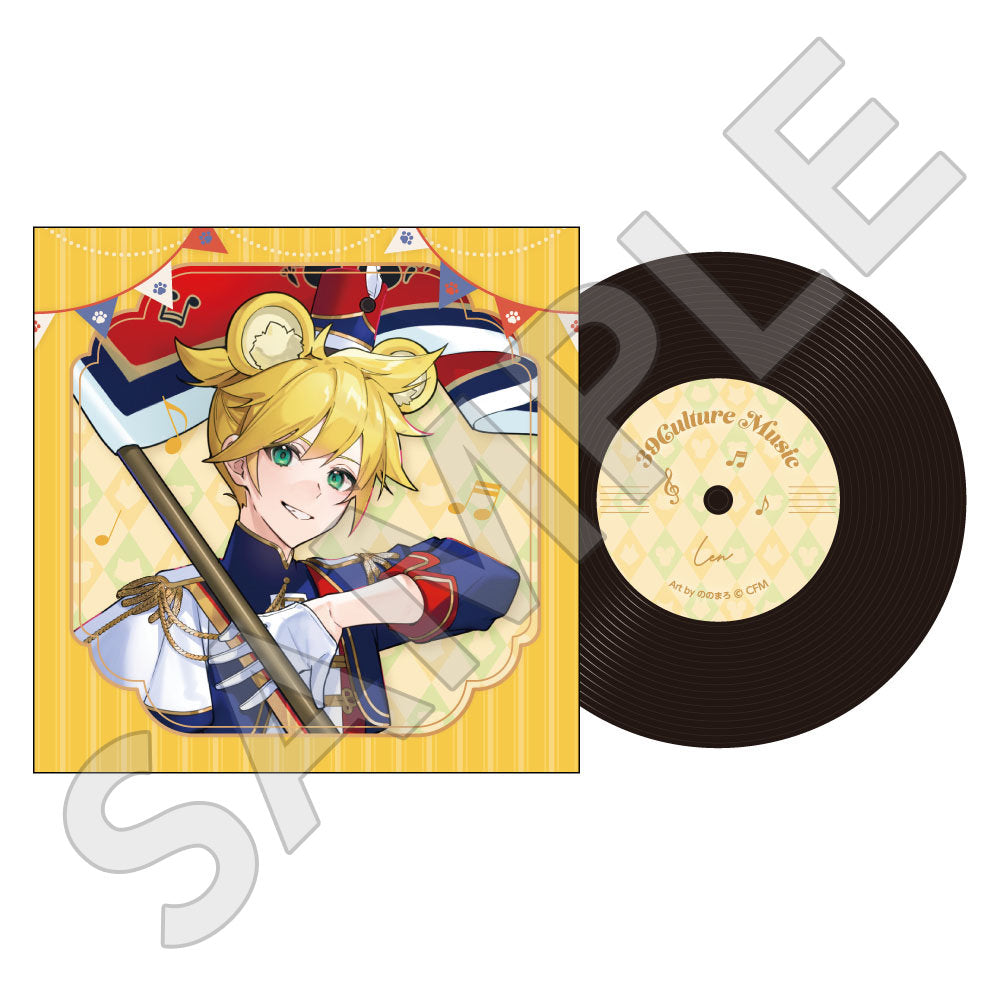 MUSIC レコード風コースター / 鏡音レン