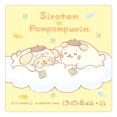 しろたん × サンリオキャラクターズ ハンドタオル / しろたん×ポムポムプリン