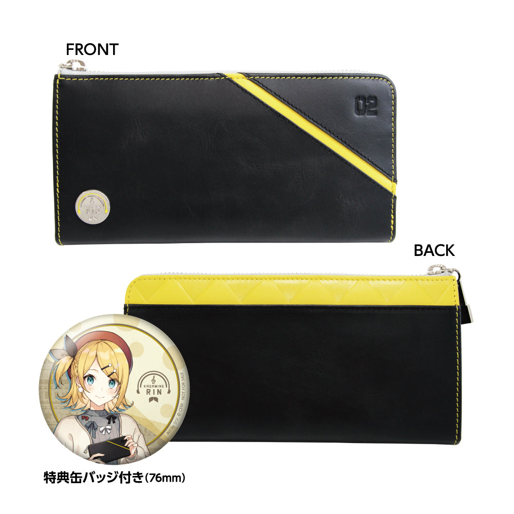 鏡音リン 本革L字ファスナー長財布 リバイバルver.