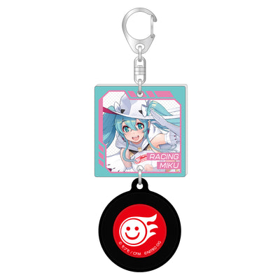 レーシングミク 2024Ver.×すーぱーそに子 ジャケット風レコードキーホルダー／A