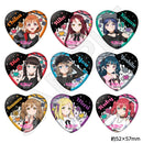 ラブライブ！サンシャイン!! トレーディング描き下ろしハート缶バッジ（単品）