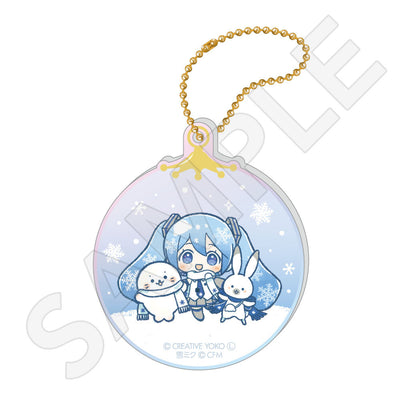 しろたん×雪ミク オーロラアクリルキーホルダー ちびキャラver. 【A】