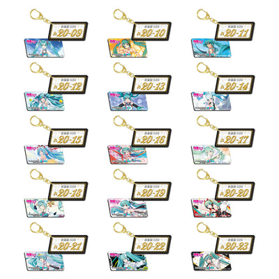 初音ミク GTプロジェクト 15周年記念 トレーディングナンバープレート風キーホルダー（単品）