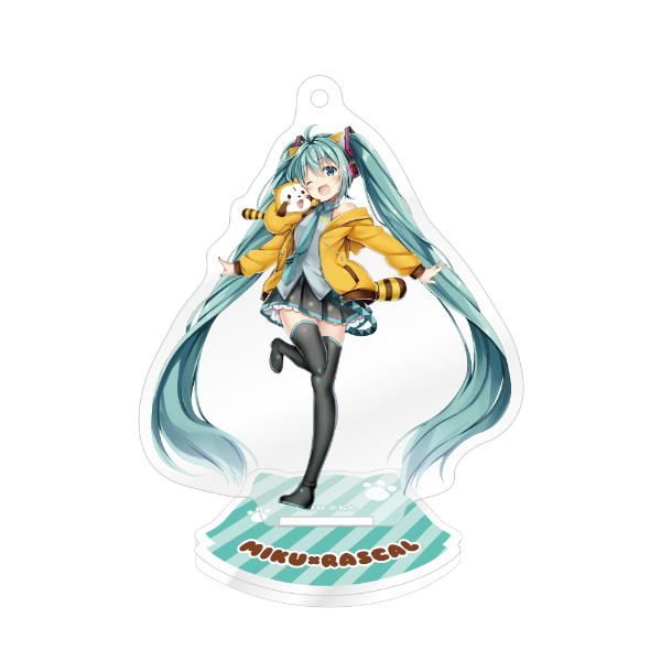 初音ミク×ラスカル2018 スタンド付きアクリルキーホルダー　【初音ミク】
