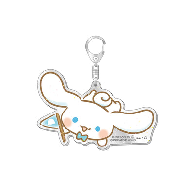 しろたん × サンリオキャラクターズ ラメ入りBIGアクリルキーホルダー / シナモロール(しろたん)
