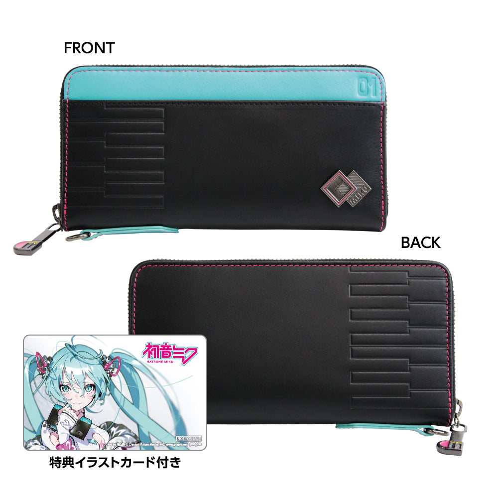  初音ミク 本革ラウンド財布 リバイバルver. 