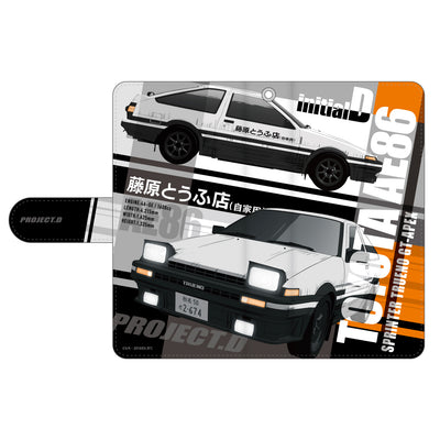 新劇場版 頭文字D 手帳型スマートフォンケース【AE86ver.】